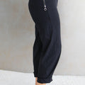 Black Washed Pant W/ Front Pockets & Side Zippers