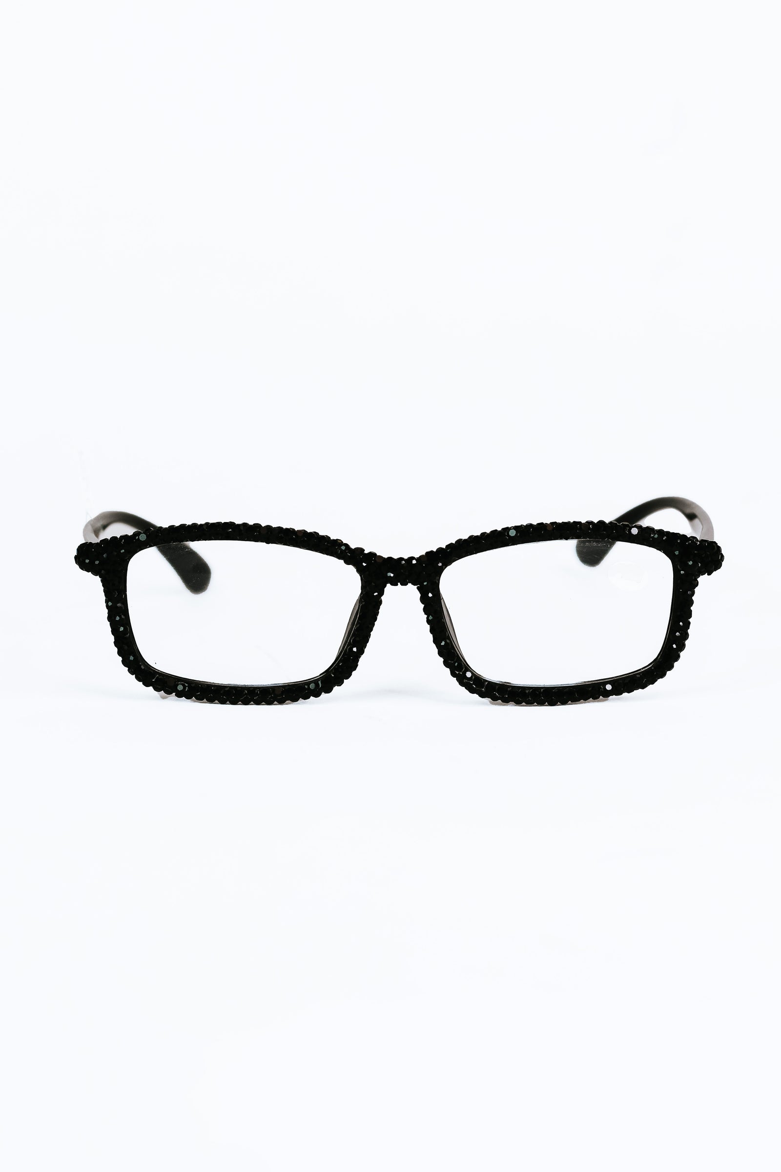 Rhinestone Trim Reader w/Black Frame