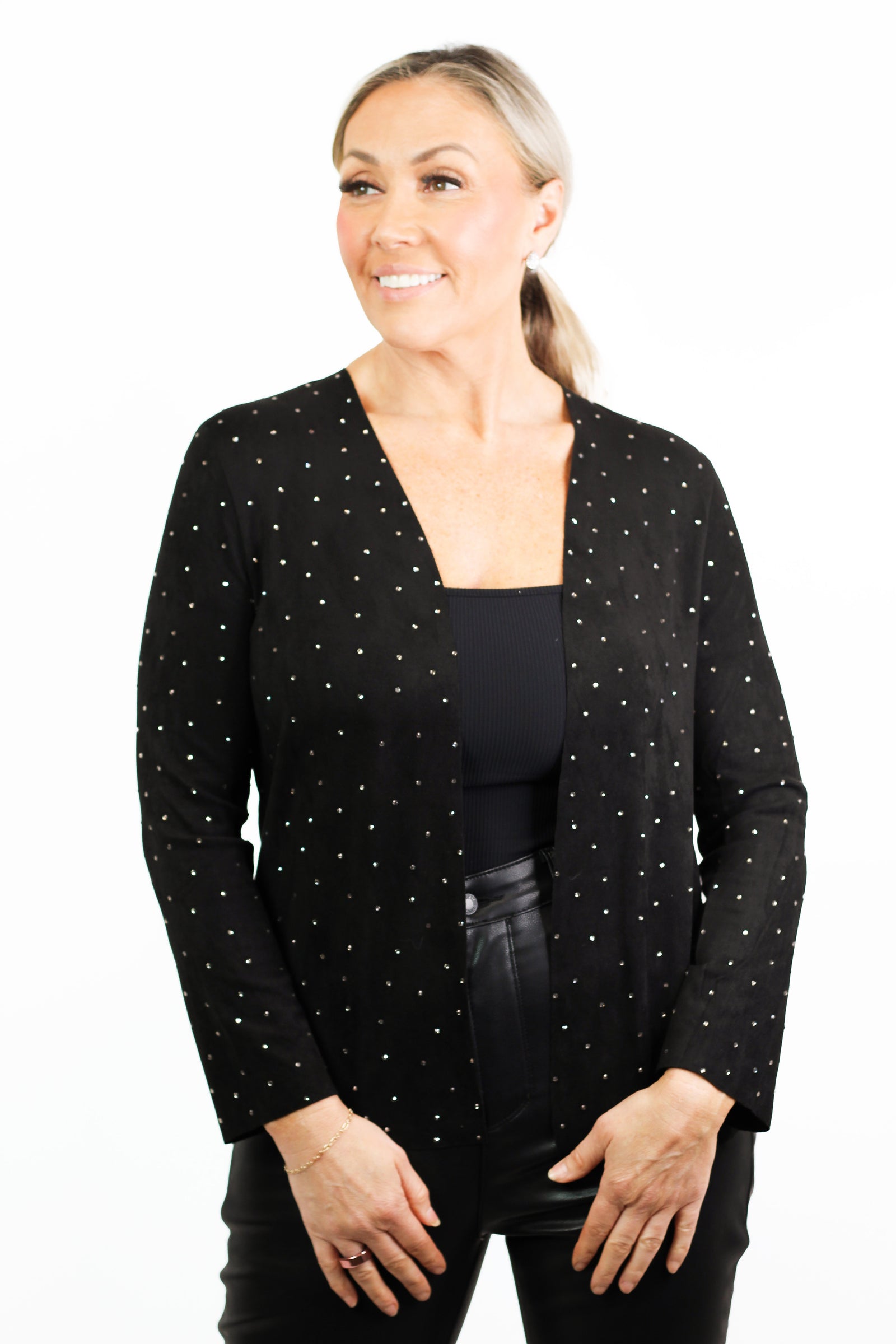 All Over Long Sleeve Rhinestone Jacket