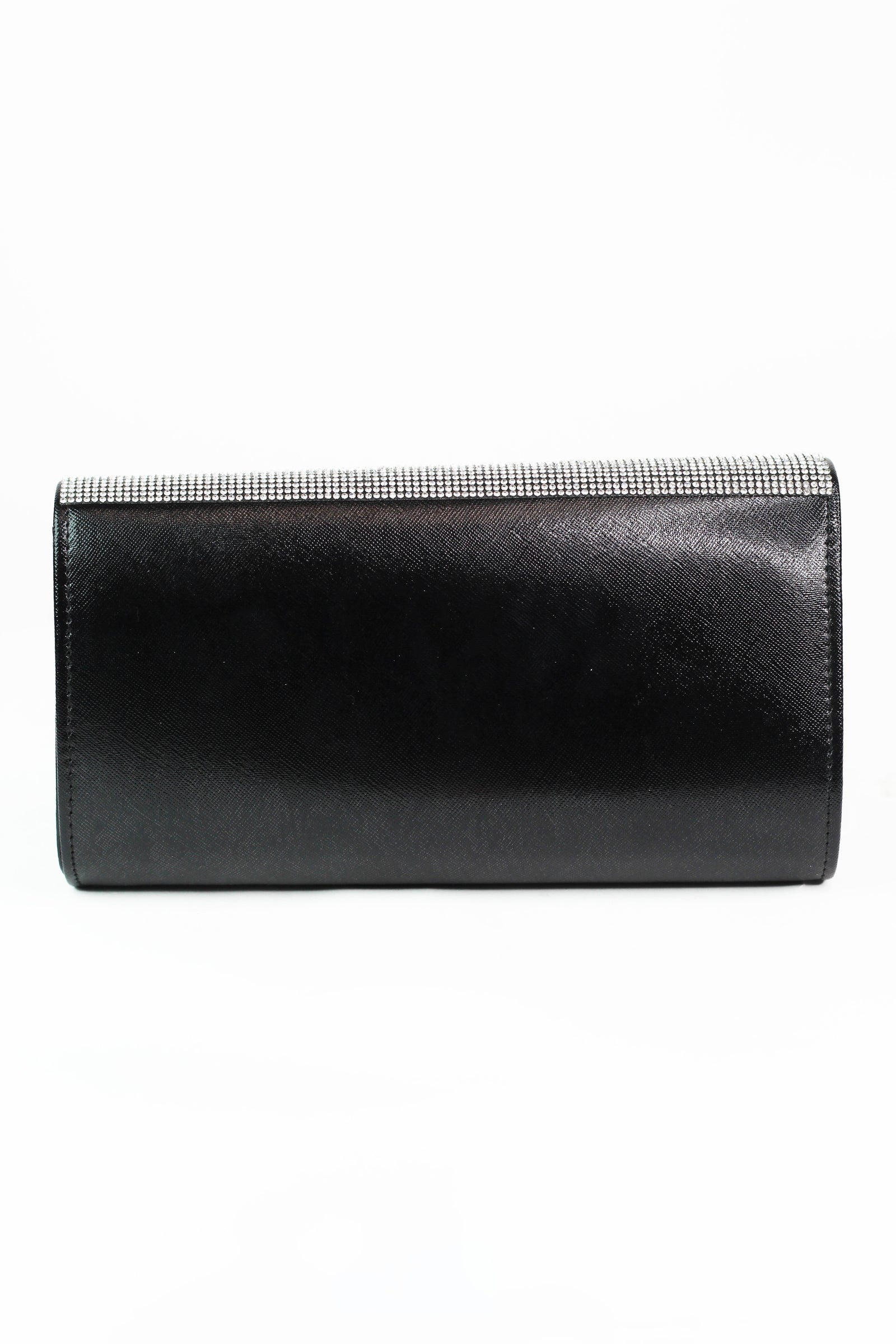 Rhinestone Foldover Flap Evening Clutch