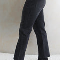 High Rise Slim Wide Leg Jeans w/ Scattered Rhinestones