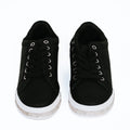 Black Sneaker w/ Rhinestone Trim White Sole