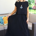 Short Sleeve Gauze Cropped Top & Midi Swing Skirt Set