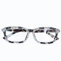 Rhinestone Frame with Animal Print Temples Readers