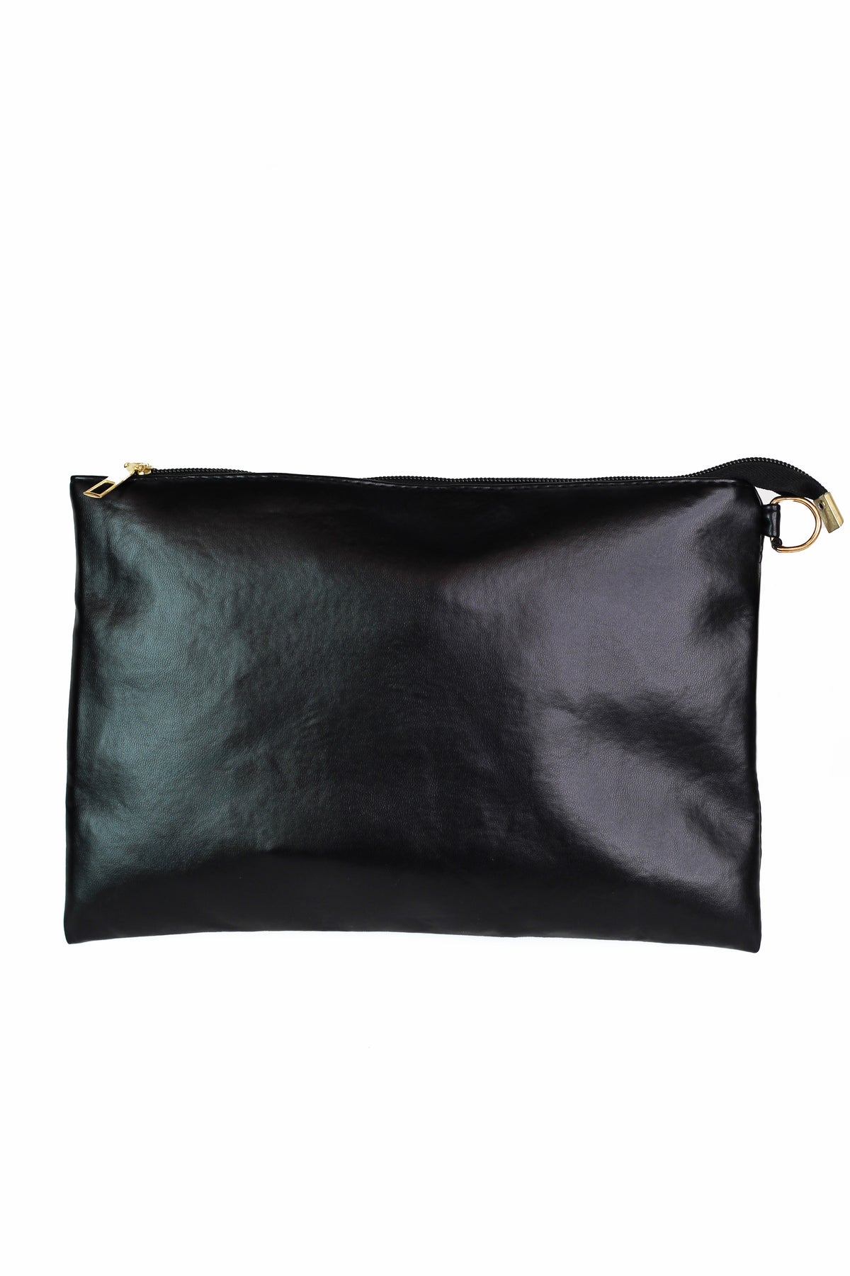 Zippered Wrist Clutch w/ Metal Stud Strap