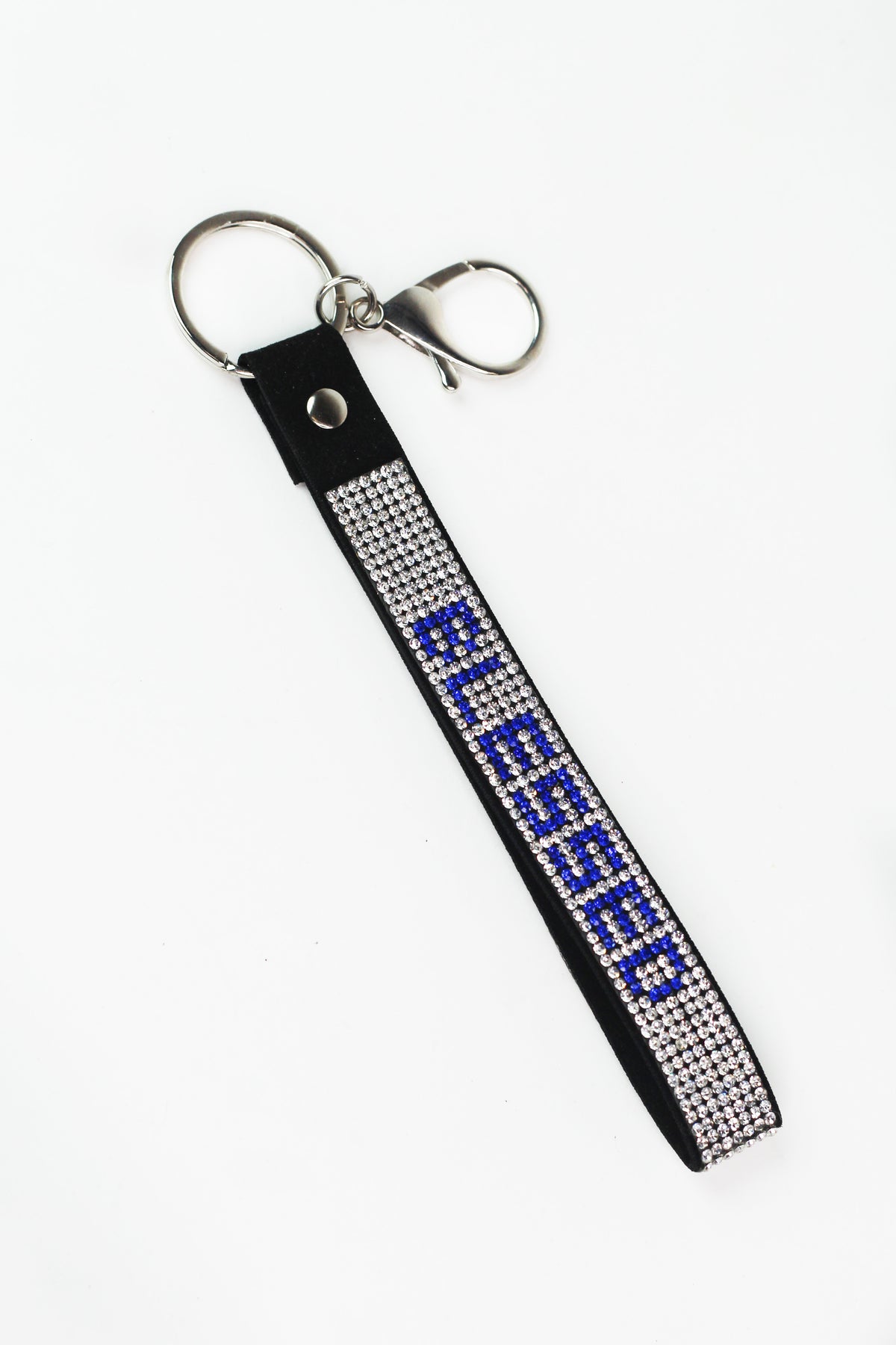 Blessed Rhinestone Wristlet Keychain
