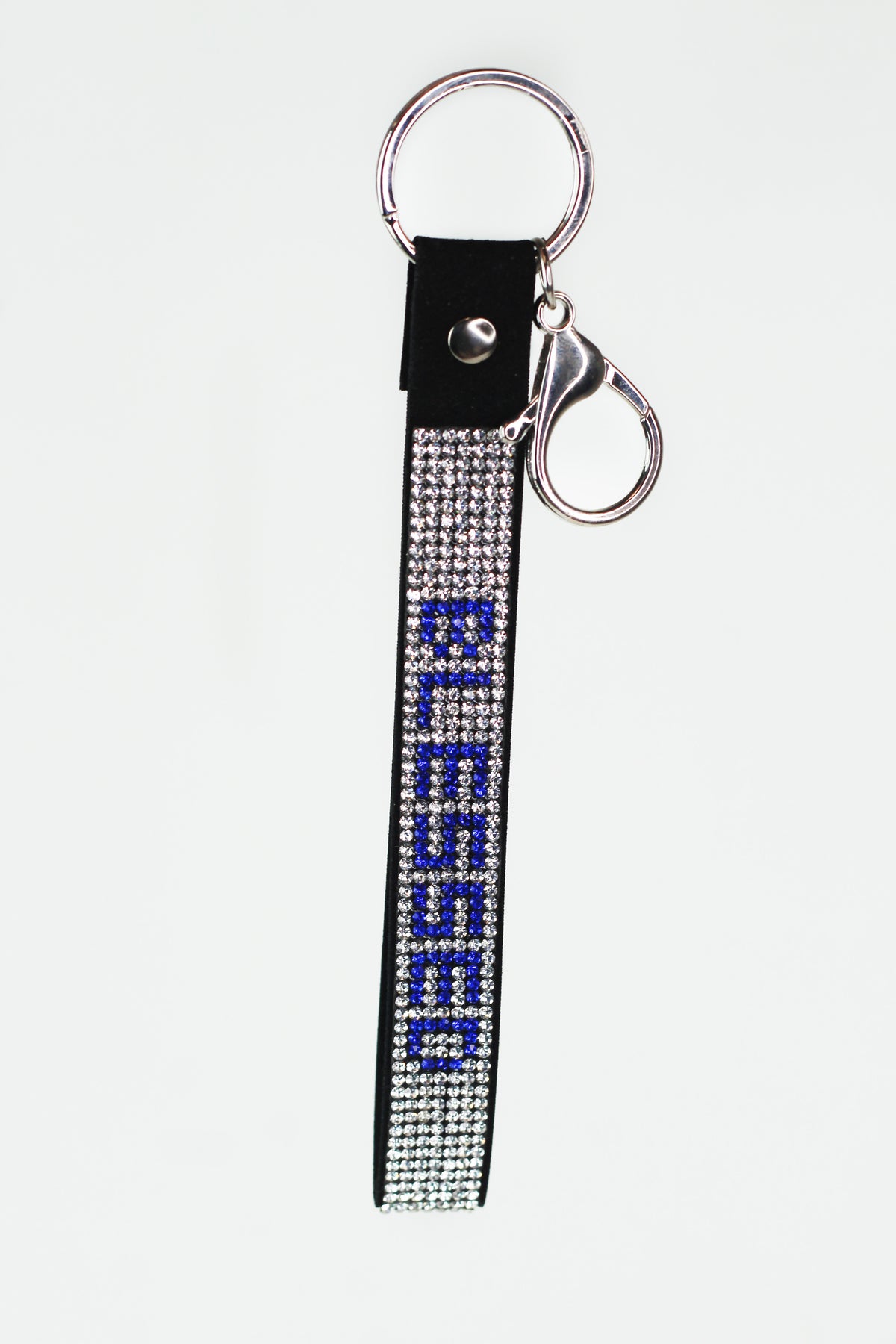 Blessed Rhinestone Wristlet Keychain
