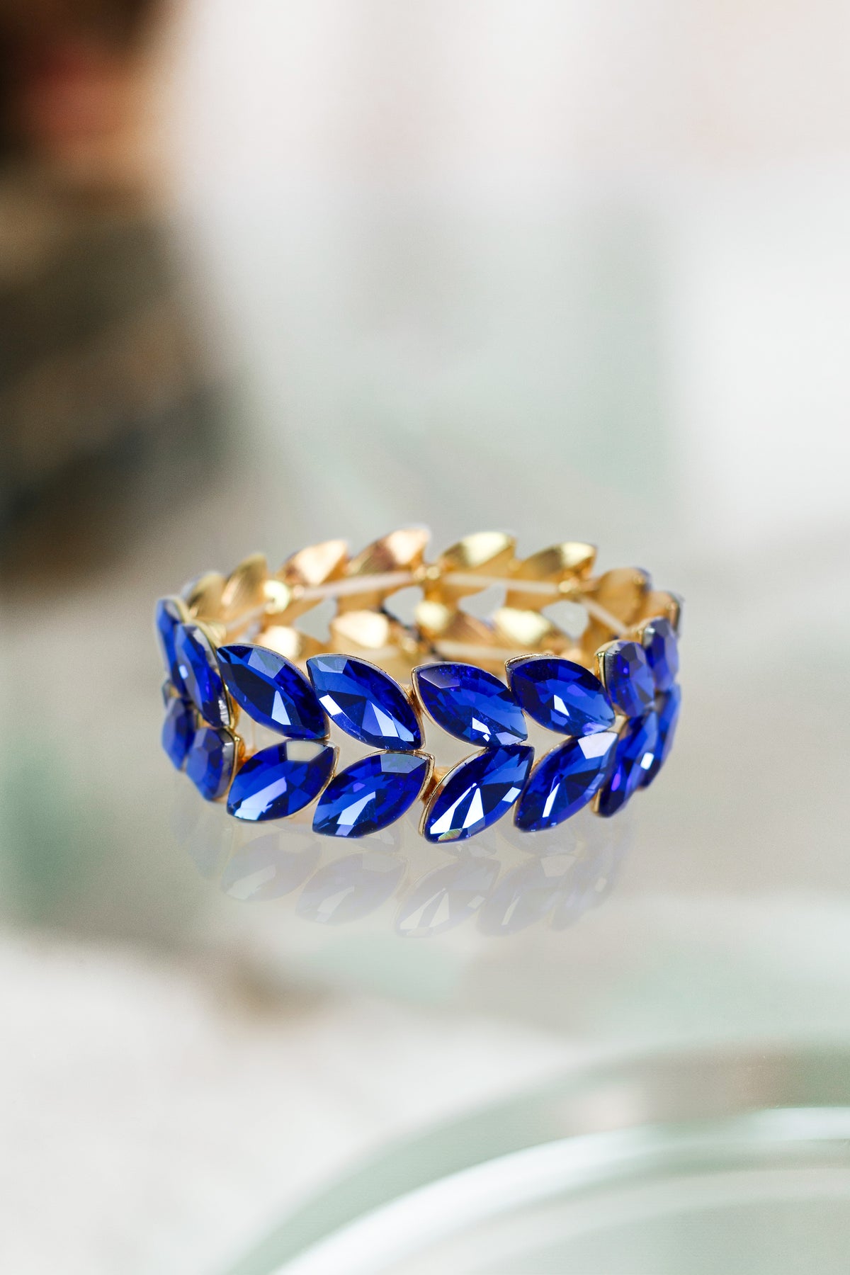 Double Large Leaf Stretch Bracelet