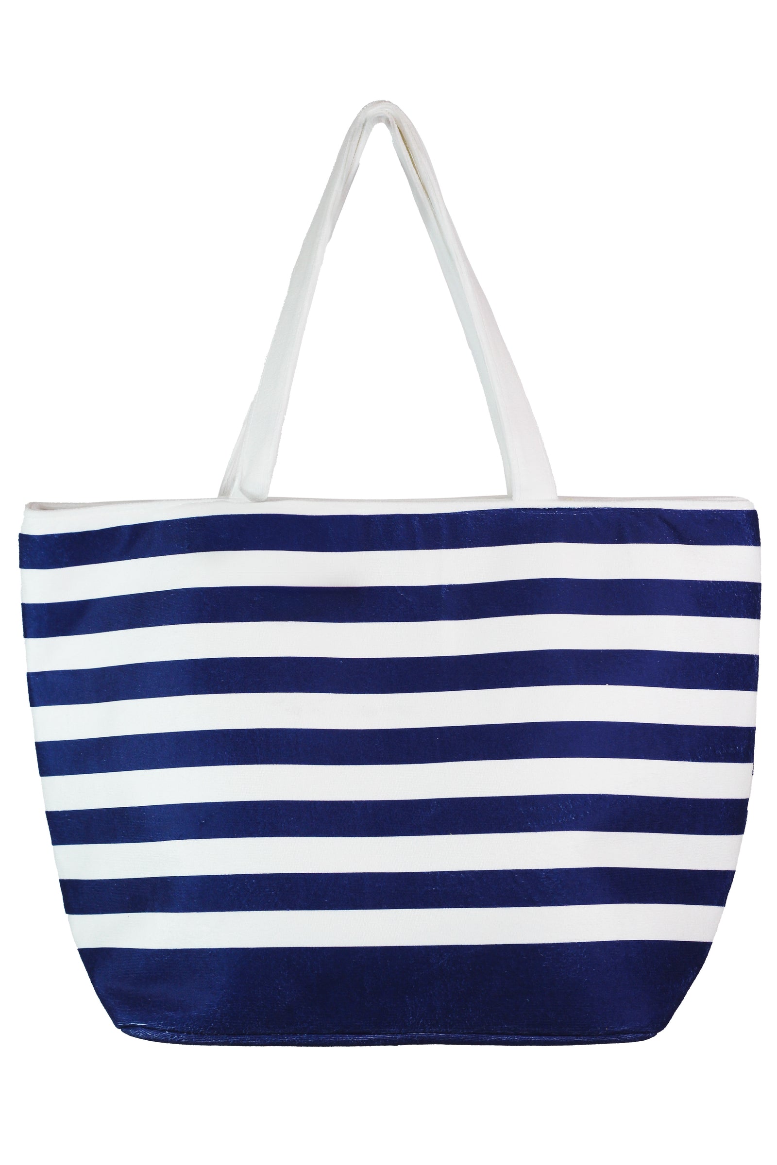 Striped Cloth Anchor Accent Beach Tote