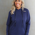 Scuba Knit Hoodie w/ Sequin String