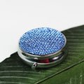 All Rhinestone Top Round Pill Box