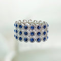 Three Row Circle Design Stretch Bracelet