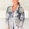 Lace & Sequin Blazer w/ Floral Print
