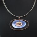 Wire Necklace w/ Oval Pendant
