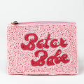 Beaded Zippered Coin Pouch