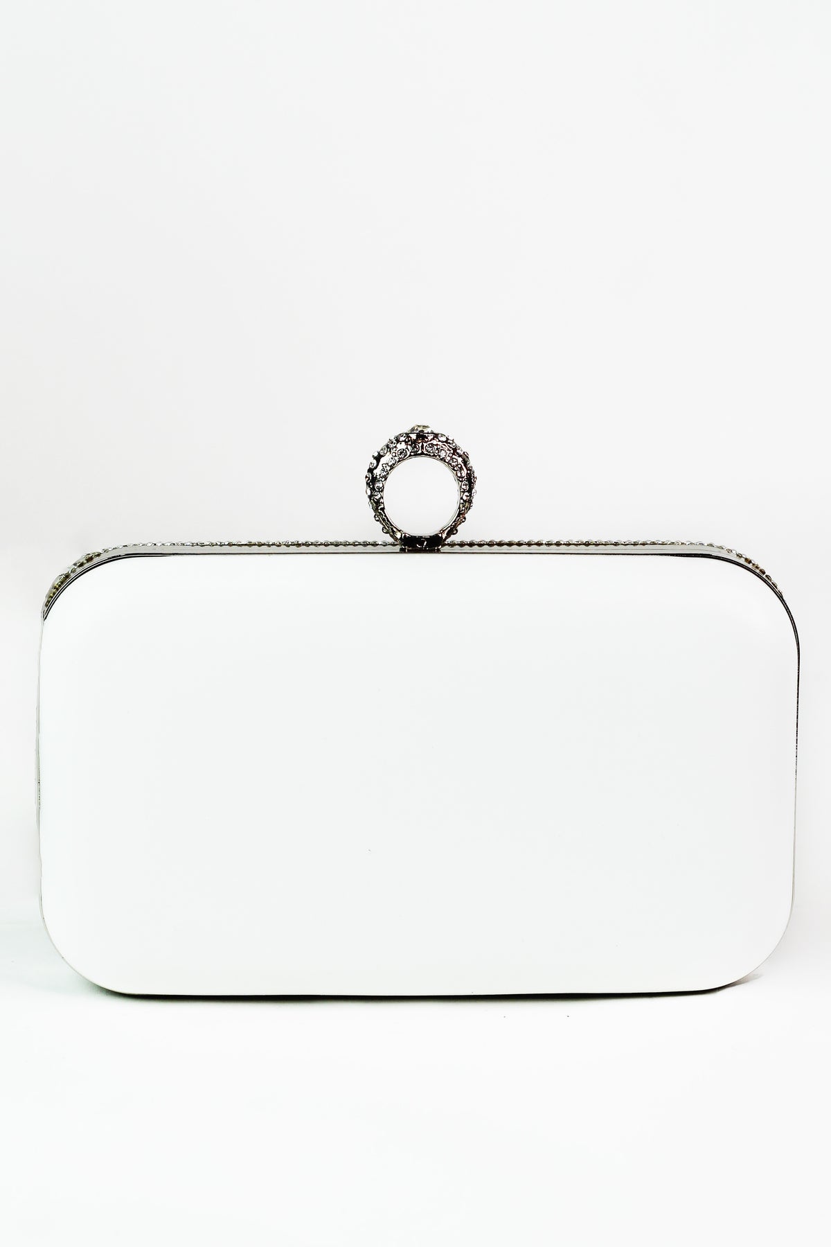 Pearl & Rhinestone "Bride" Clutch w/ Ring Closure