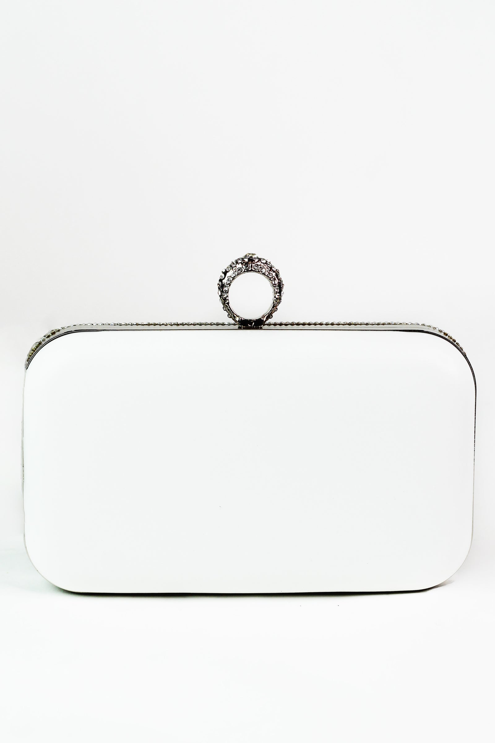 Pearl & Rhinestone "Bride" Clutch w/ Ring Closure