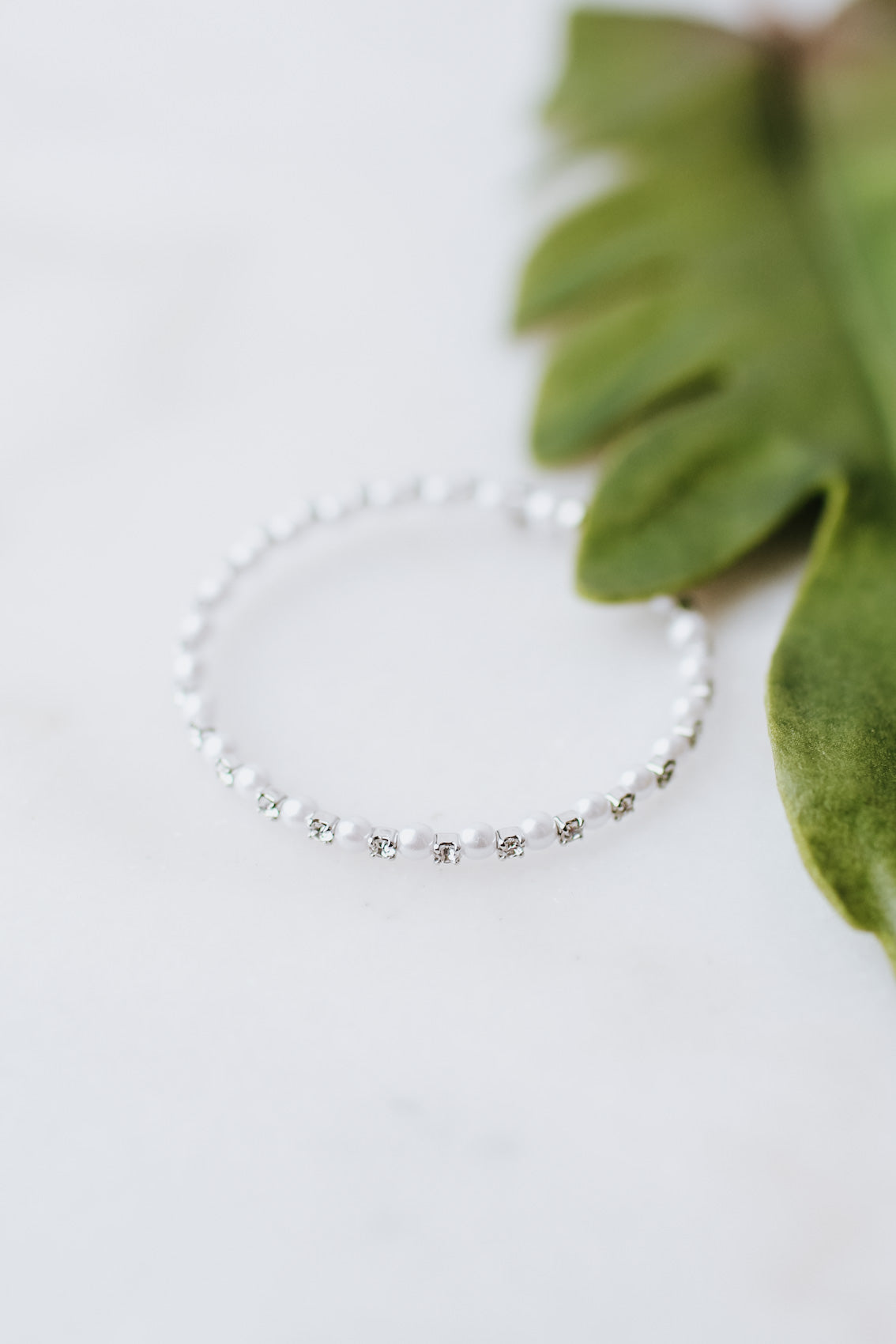 Pearl & Rhinestone Alternate Kids Bracelet