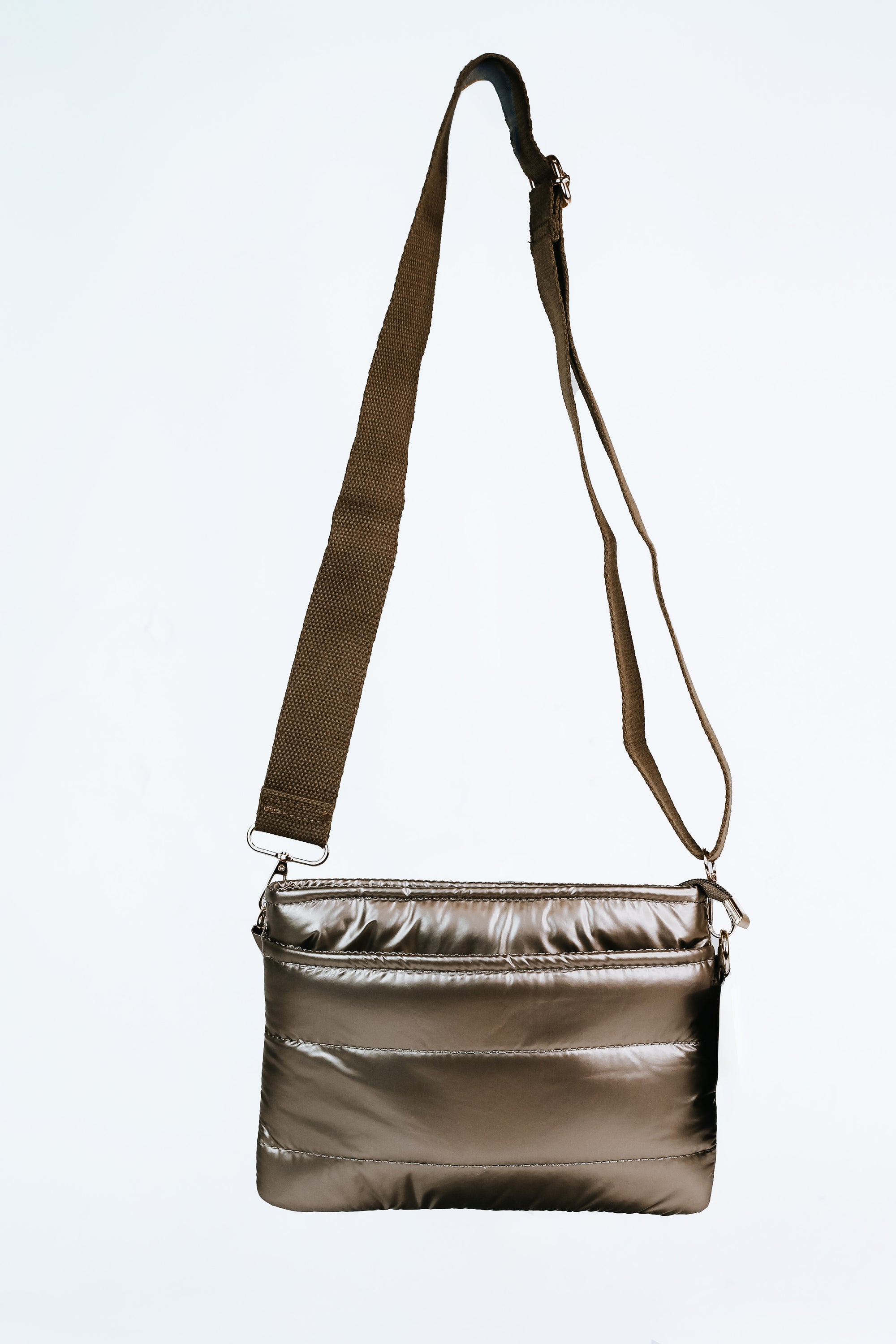 Quilted Crossbody Bag w/ Zip Compartments