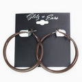 Med. Painted Lever Back Hoop Earrings