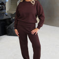 Long Sleeve Crewneck Scuba Top & Pant Set