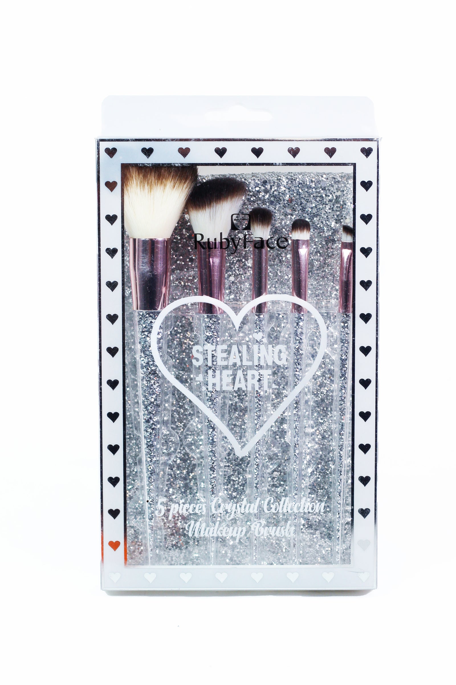 5 Piece Crystal Make Up Brush Set