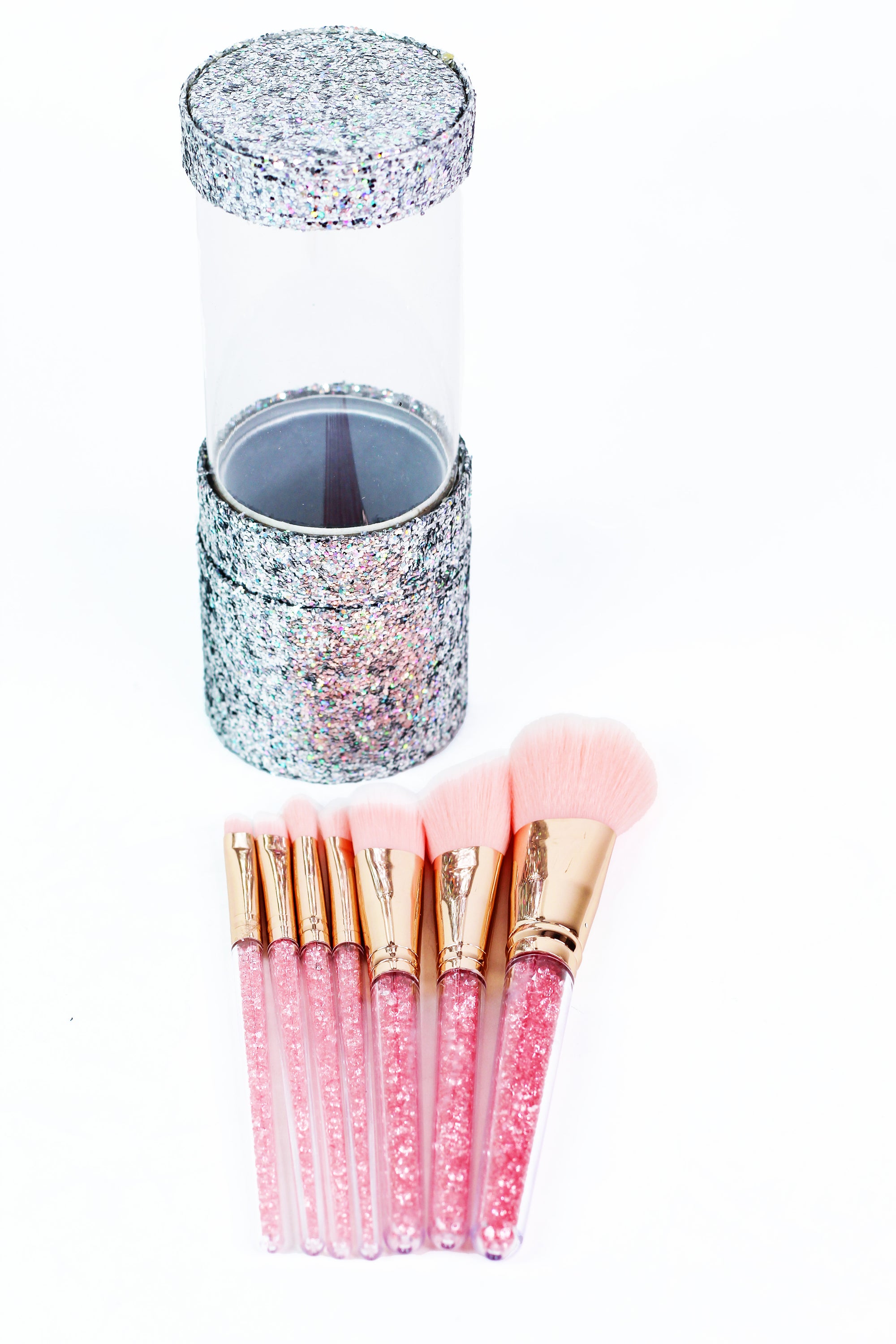 Glitter Holder Make Up Brush Set