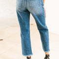 High Rise Slim Straight Leg Jean