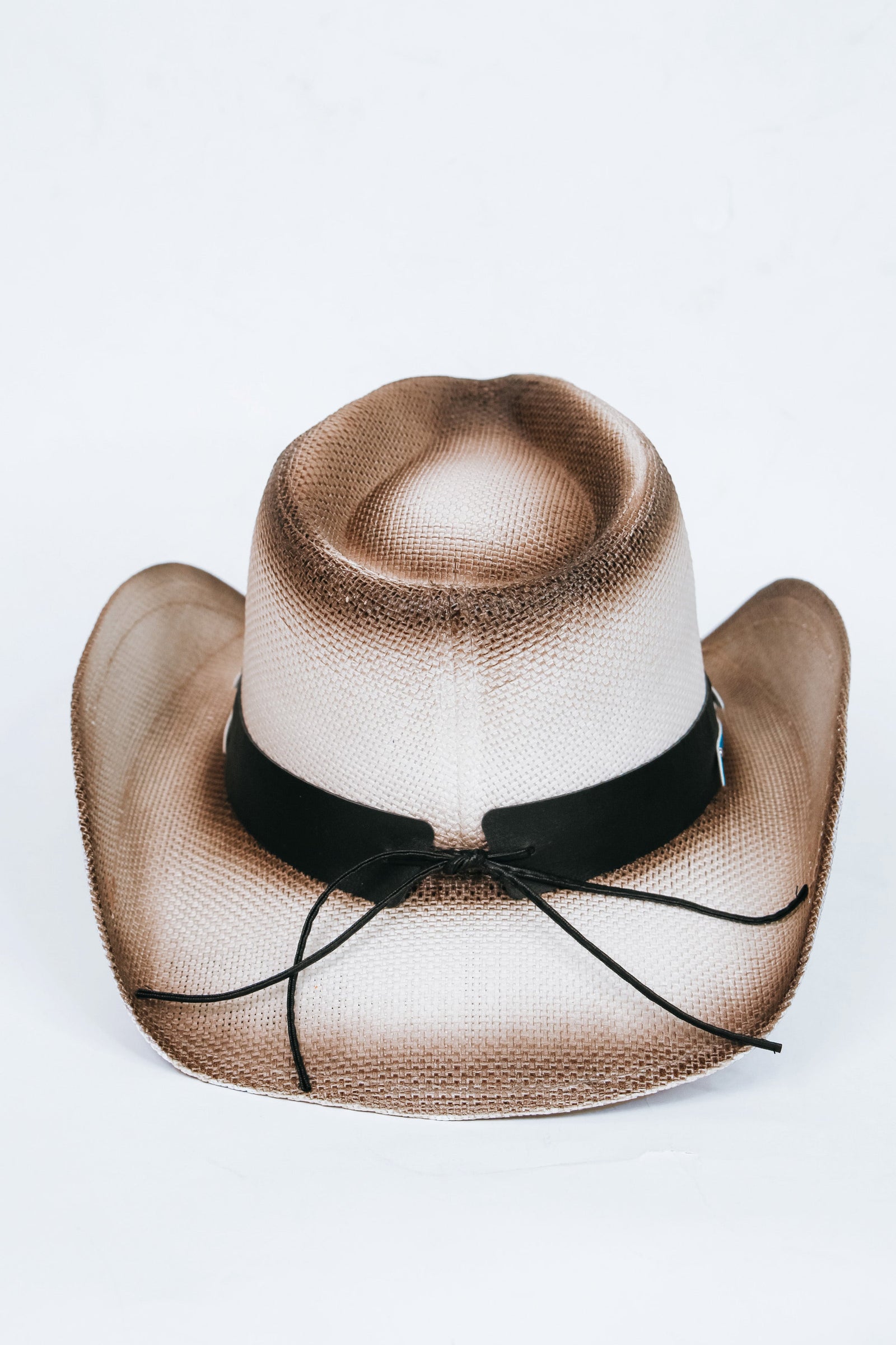 Straw Cowboy Hat w/ Patriotic Emblems