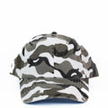 Washed Camo Print Baseball Cap