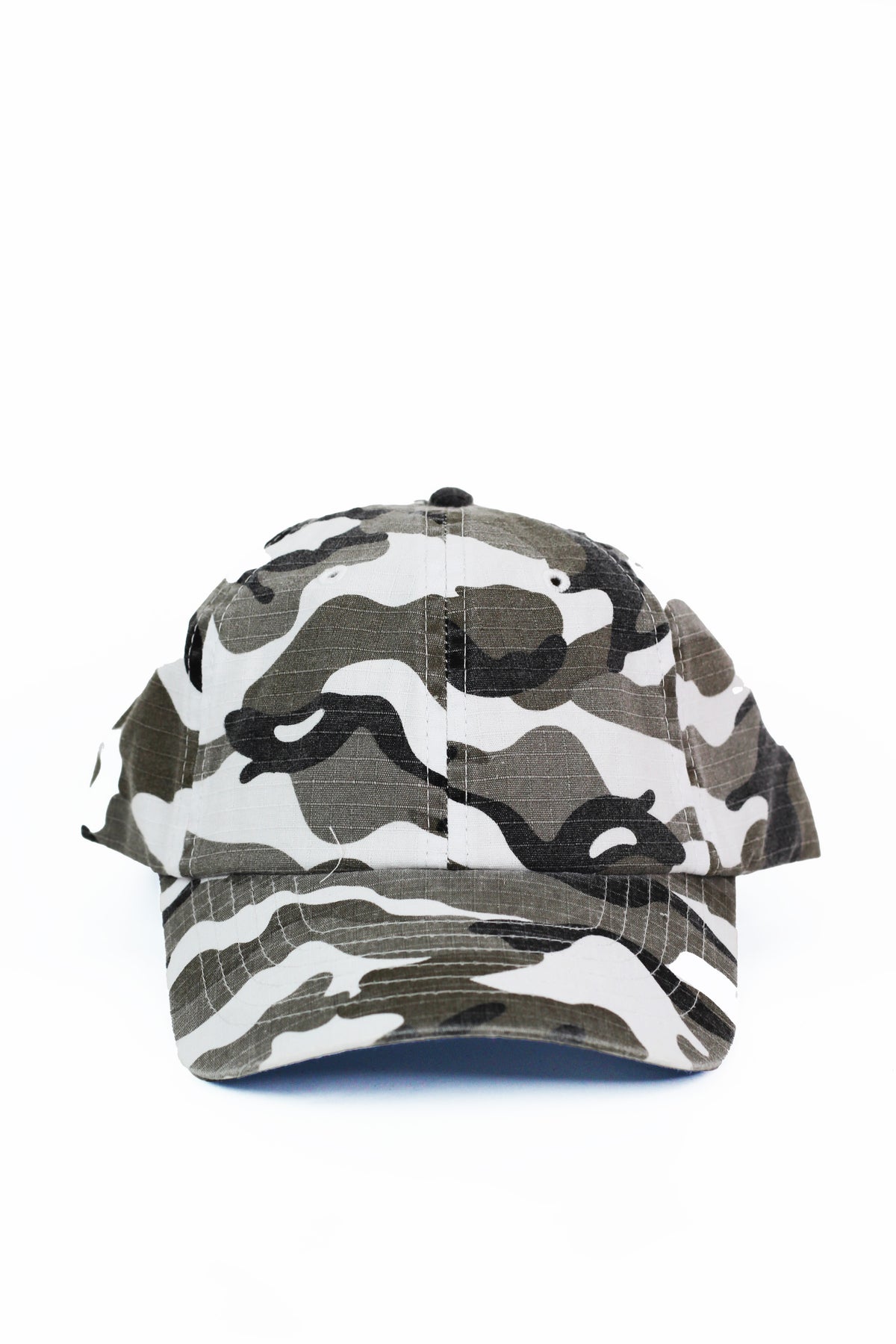 Washed Camo Print Baseball Cap
