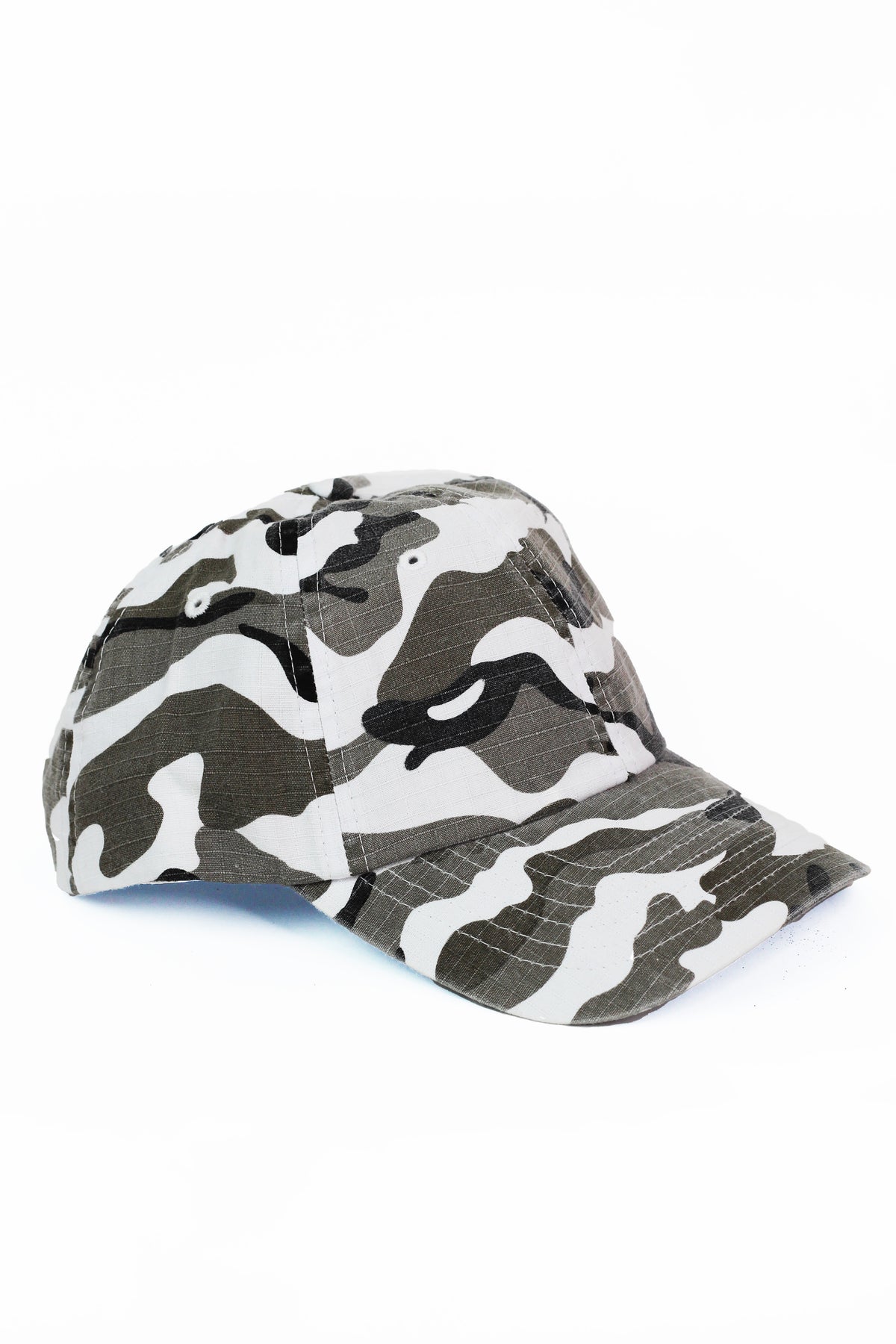 Washed Camo Print Baseball Cap