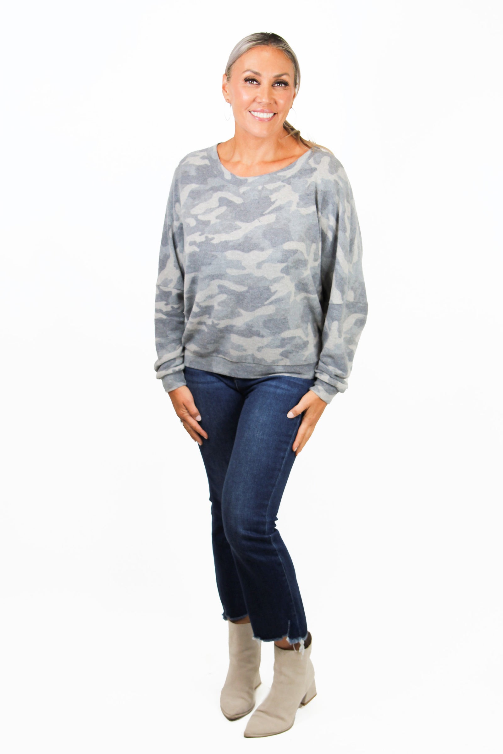 Cozy Camo Fleece Sweatshirt
