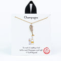 Bubbling Champagne Glass Dainty Necklace