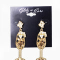 Bubbling Wine Glass Earrings