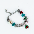 Christmas Sliders Bracelet w/ Dangling Bell Charm