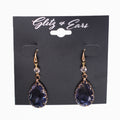 Rhinestone & Two Tone Teardrop Earrings
