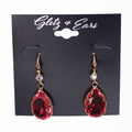 Rhinestone & Two Tone Teardrop Earrings