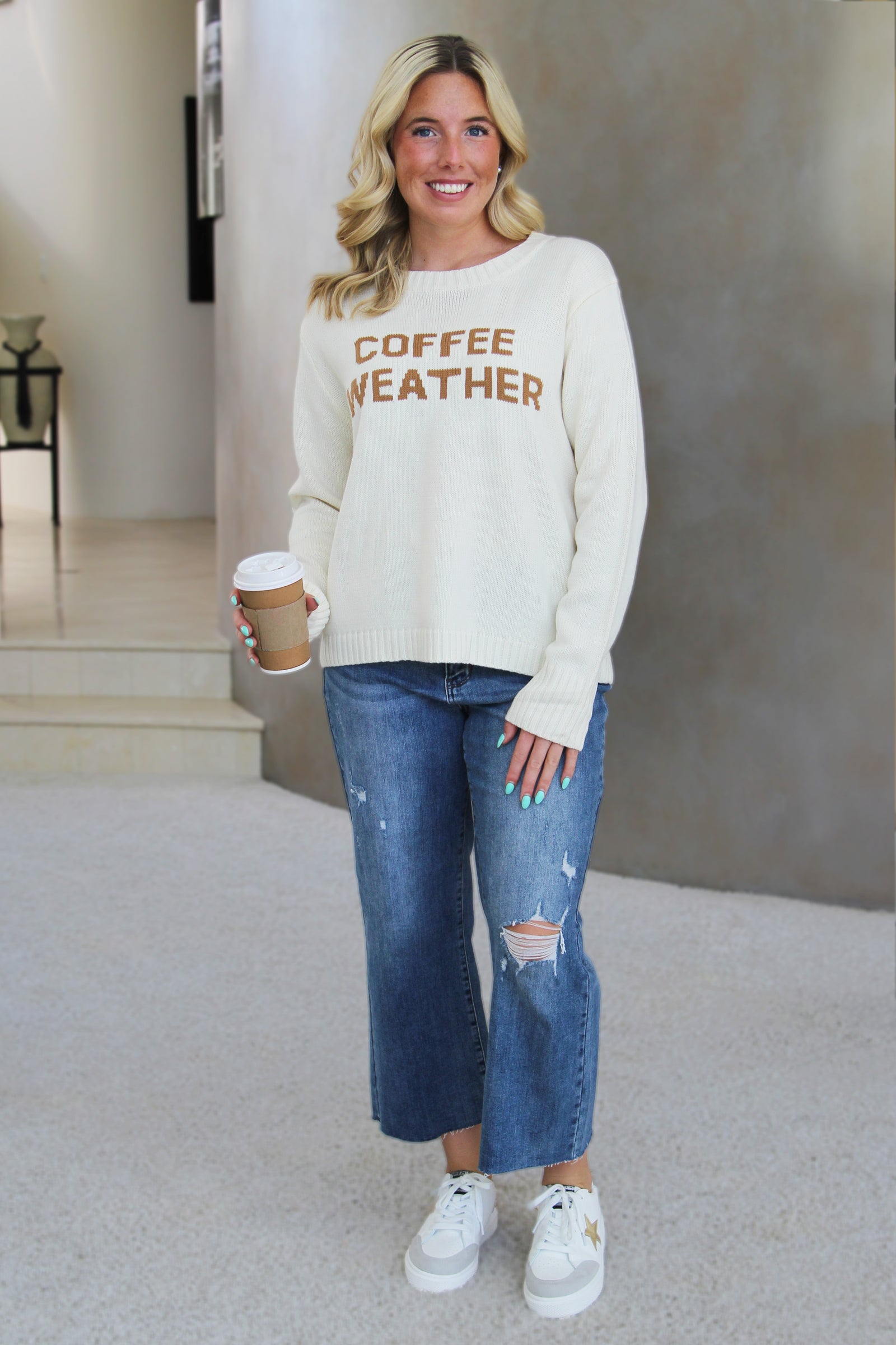 "Coffee Weather" Crewneck Sweater