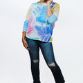 Multicolor Leaves Italian Knit Sweater