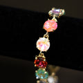 Single Row Multi Color Round Rhinestone Bracelet - Glitz & Ears Boutique