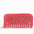 Baguette & Round Rhinestone Criss Cross Wallet