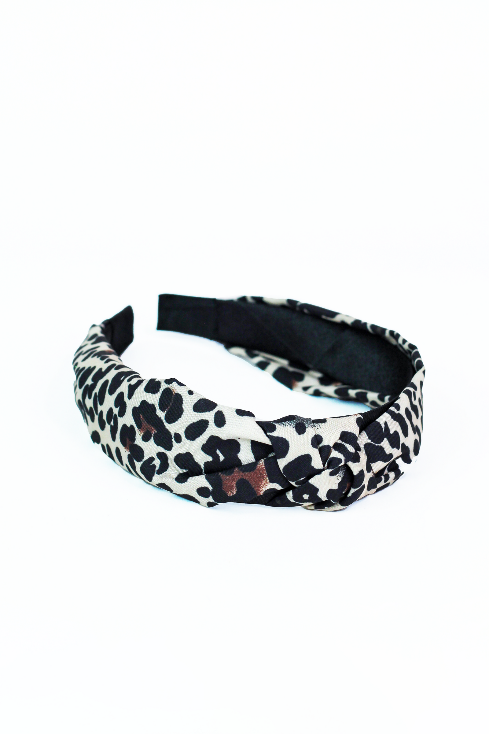 Fabric Leopard Knot Middle Headband - Glitz & Ears Boutique