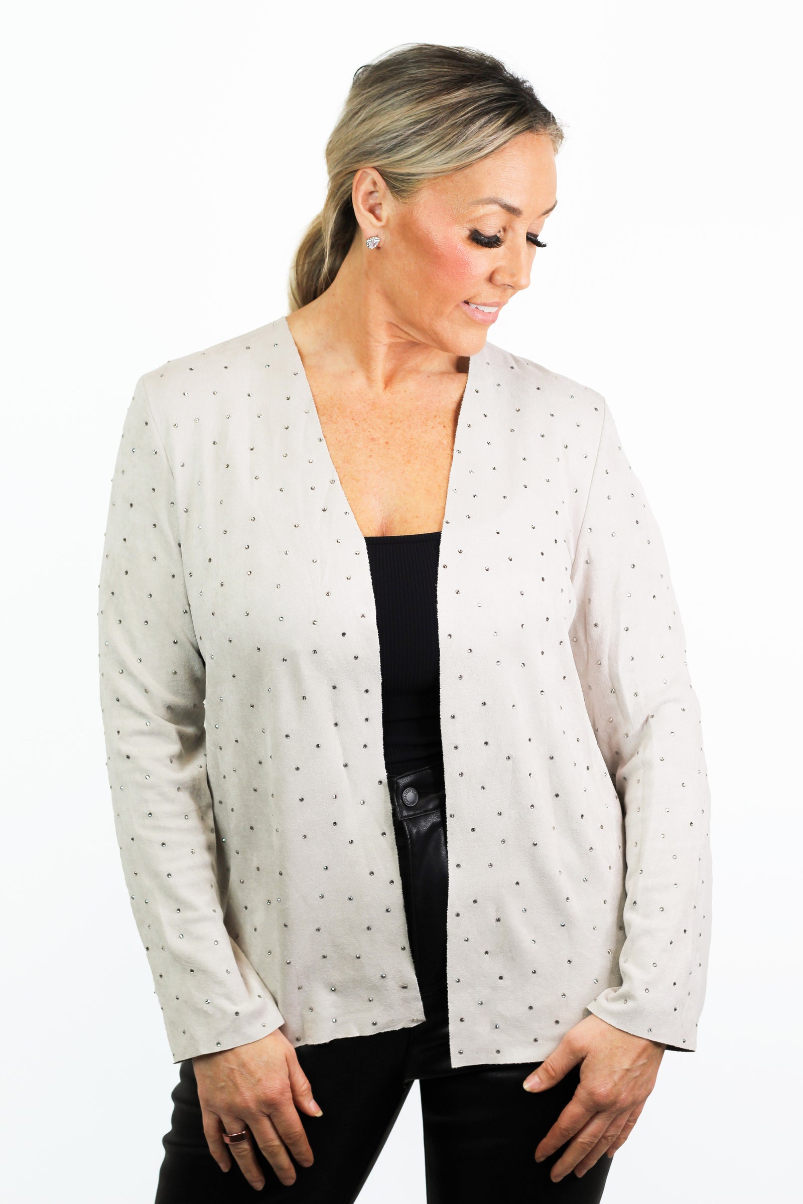 All Over Long Sleeve Rhinestone Jacket