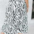 Zebra Print Midi Skirt With Slit (SALE)