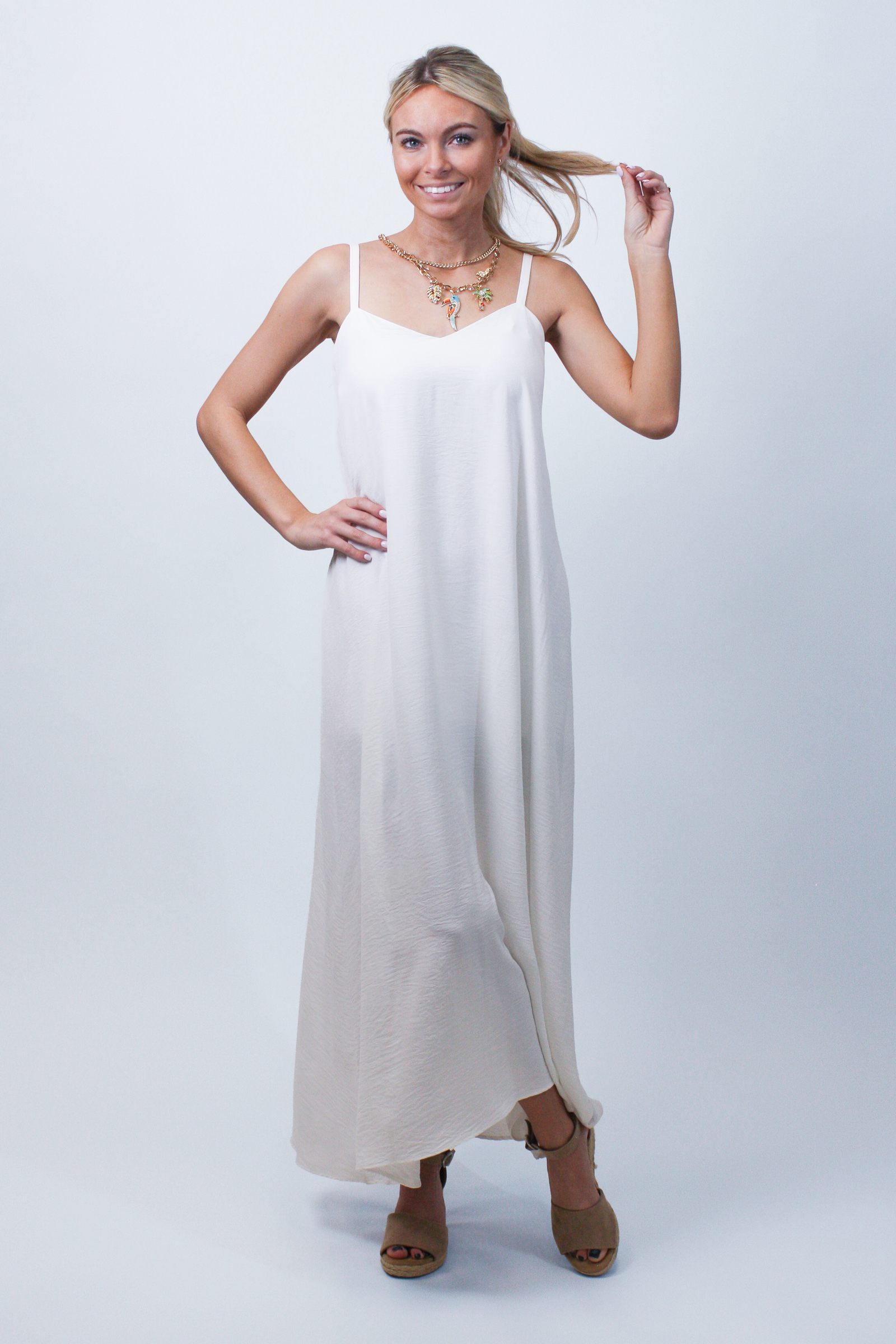 Crepe Cami Swing Maxi Dress(SALE)