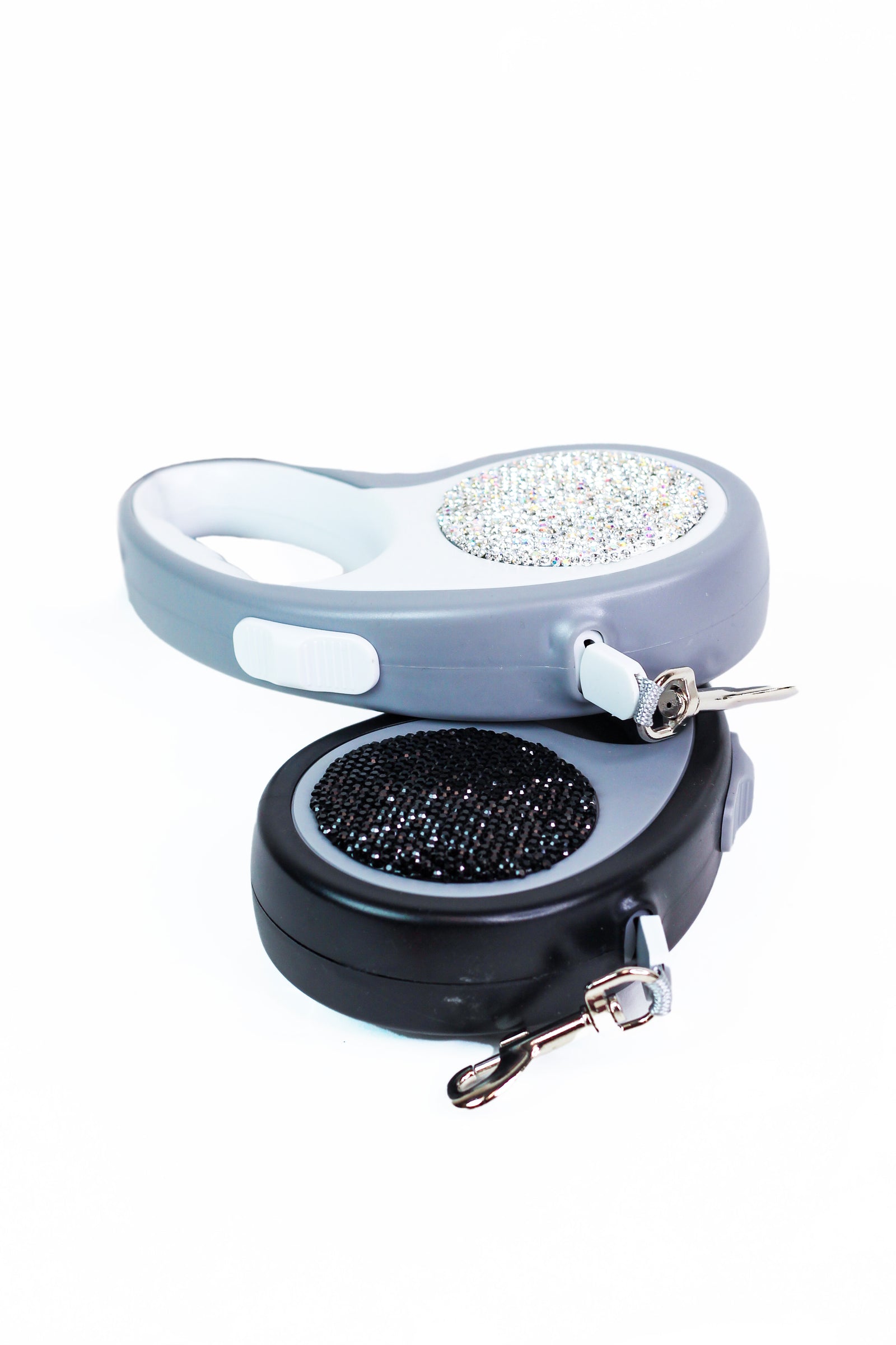 Rhinestone Circle Retractable Dog Leash