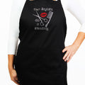 Rhinestone Hair Stylists Standing Adjustable Neck Apron