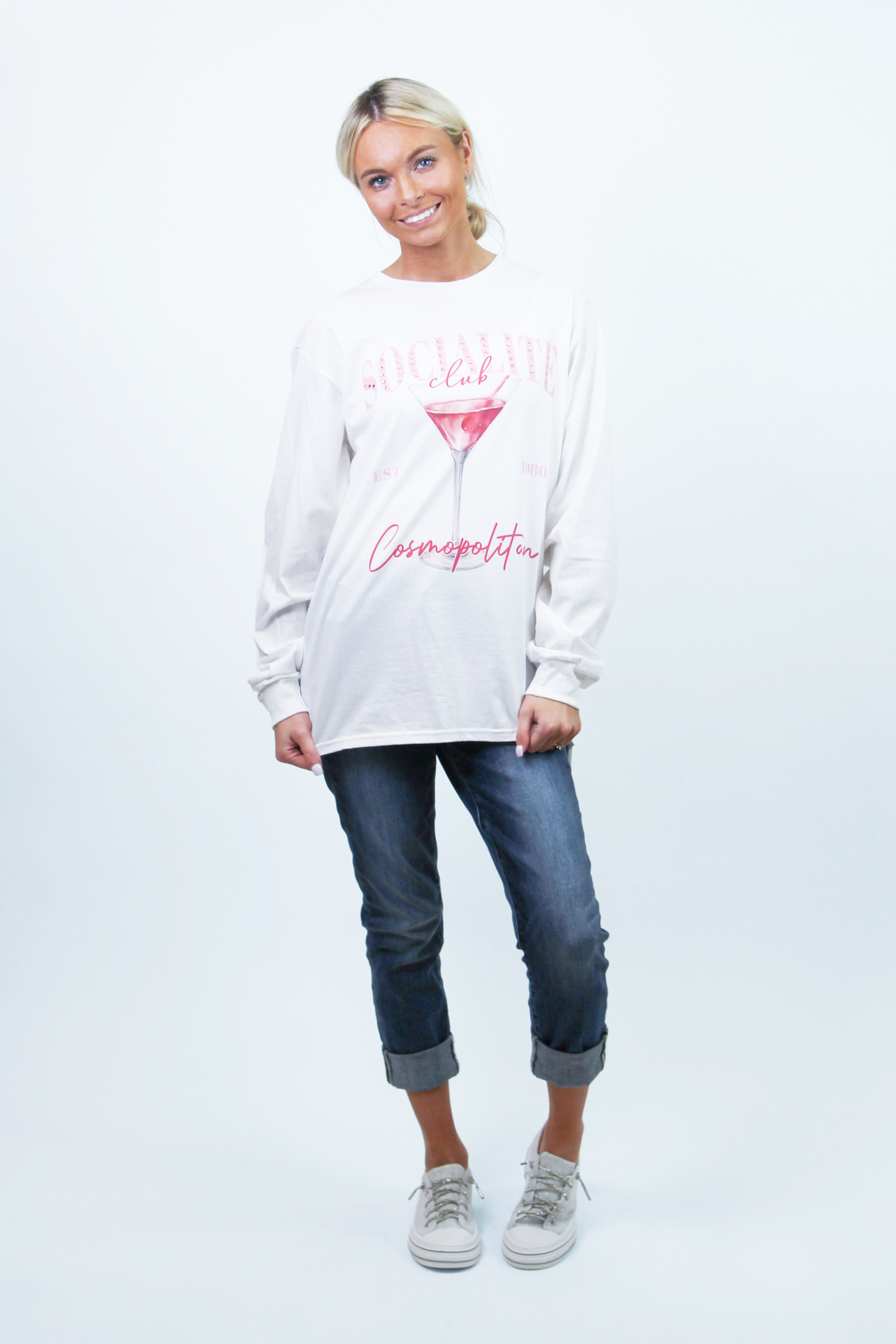 Socialite Drink Club Long Sleeved T-Shirt Cosmopolitan(SALE)