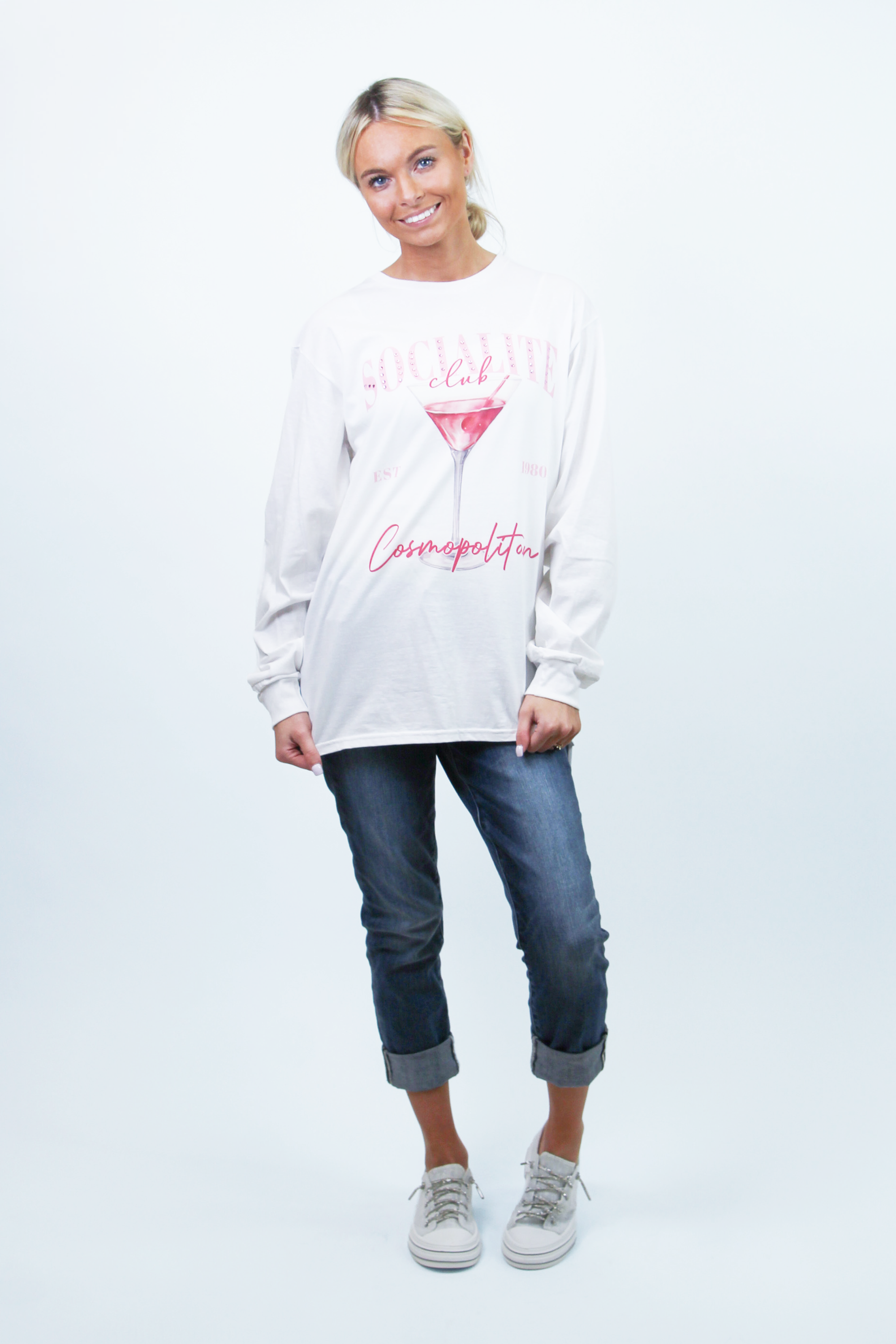 Socialite Drink Club Long Sleeved T-Shirt Cosmopolitan(SALE)